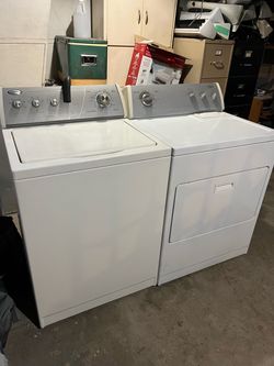 Whirlpool washer, electric dryer installed