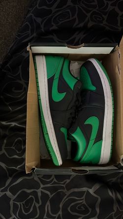 Air Jordan 1 Low Black Lucky Green