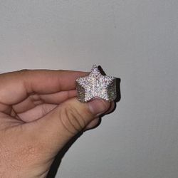 Moissanite Baguette Star Ring