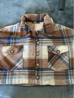 Cropped Flannel button up.