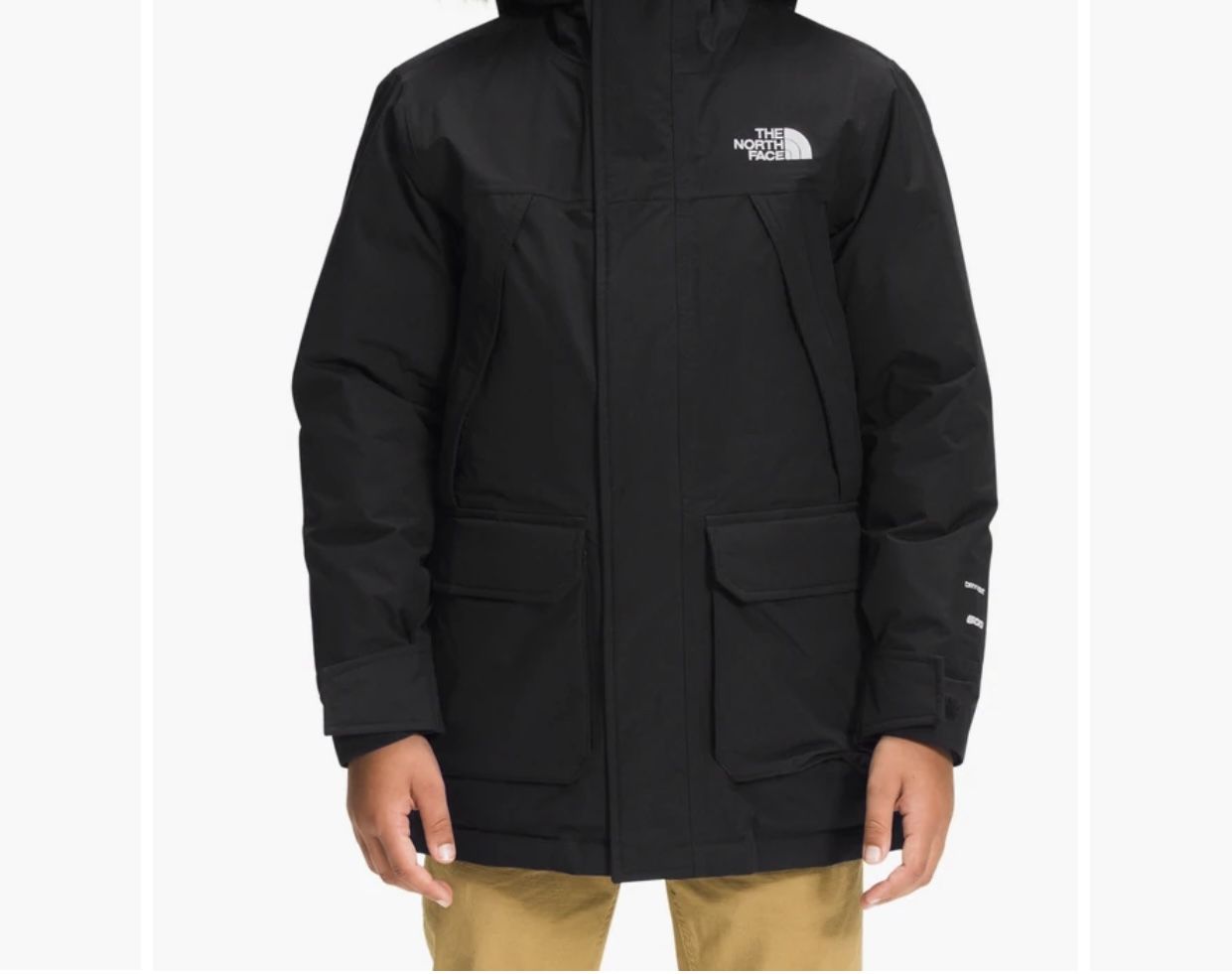 The North Face Kids Mcmurdo Parka Hyvent 550 Black Hooded Jacket