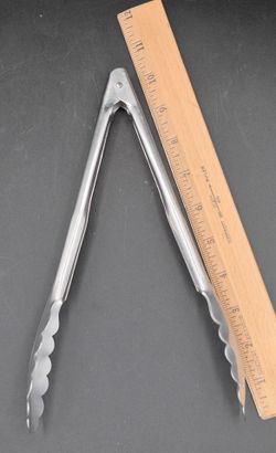 Vintage Tablecraft Stainless Steel Tongs, 10", Japan
