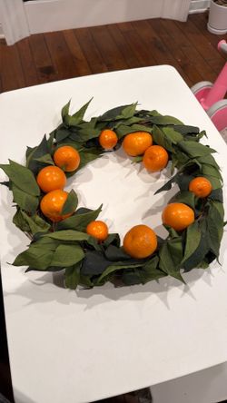 Home Interior artificial citrus wreath