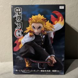 NEW IN BOX Kimetsu No Yaiba Demon Slayer Kyojuro Rengoku Eating Noodle Stopper Figure Japan Prize
