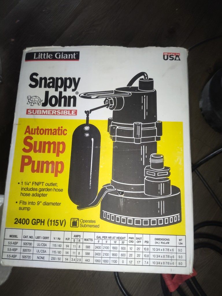 Snappy John Sump 2400 GPH