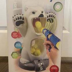 Discovery Channel Hungry Polar Bear Foam Ball Launcher Feeding Game Electronic