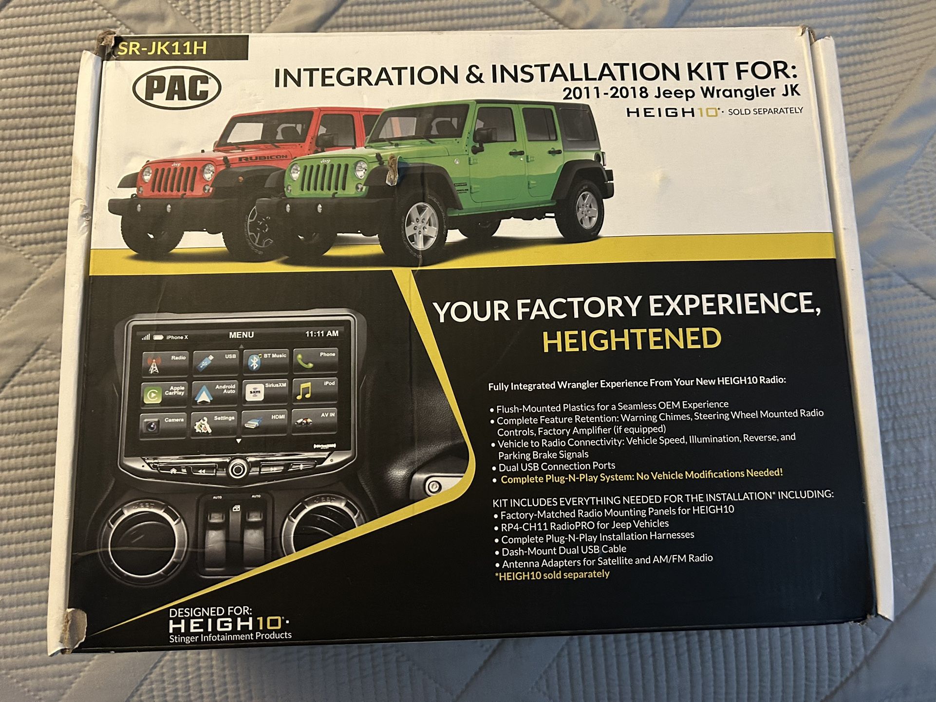 Stinger Jeep Wrangler Head Unit With Installation Kit