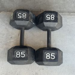 Pair Of 85lbs Dumbbells 