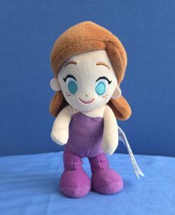Disney FROZEN Anna nuiMOs small 7.25" poseable plush toy Magnetic Hands 