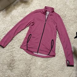 New Nike zip up small women’s pink purple dri fit jacket athletic took off tags thinking in was gonna wear it but didn’t