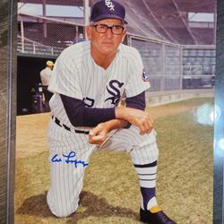 Signed Al Lopez White Sox 8x10 Photo Autograph MLB Baseball Picture Auto