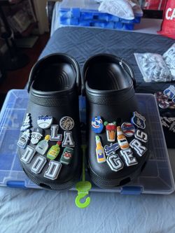 Crocs, W/24, “LA Dodgers” Charms, Classic Style, Unisex, Adult, Black, Clogs, Many Sizes, New With Tags, Great Gift 🎁