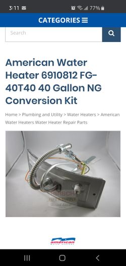 American Water Heater Flame Guard conversion kit.