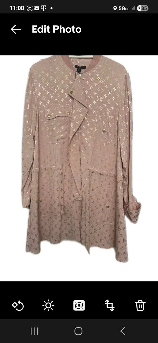 Louis Vuitton Monogran Shirt Dress Jacket L