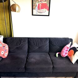 Easy-to-Move! Black 3-Seater Couch / Sofa