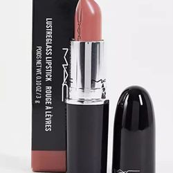 New MAC Lustreglass Lipstick - # 540 Thanks It’s M.A.C! (Taupey Pink Nude With Silver Pearl) 3g/0.1oz