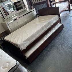 Twin Trundle W/ Mattresses