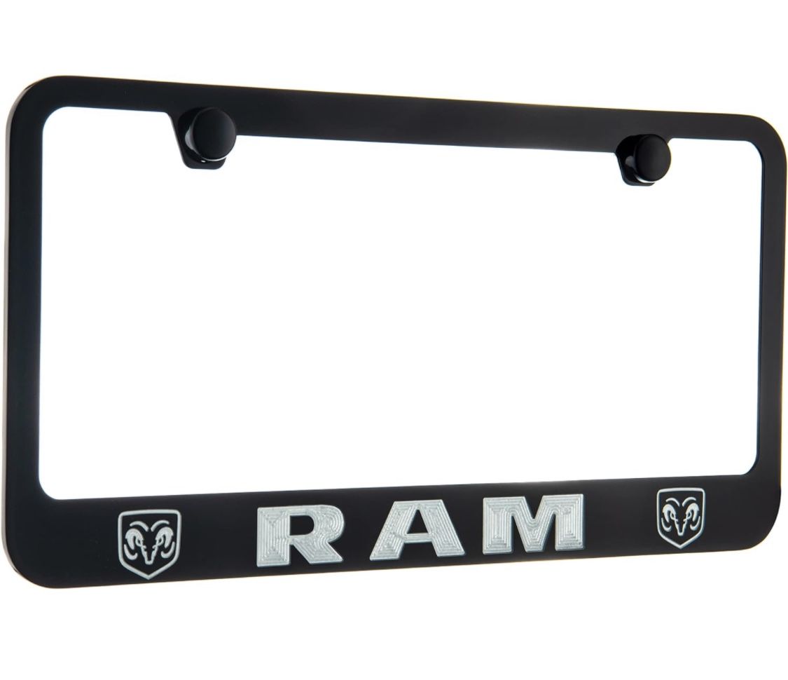 Two license plates RAM with 2 Logos