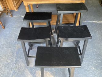 5 Wooden Stools 