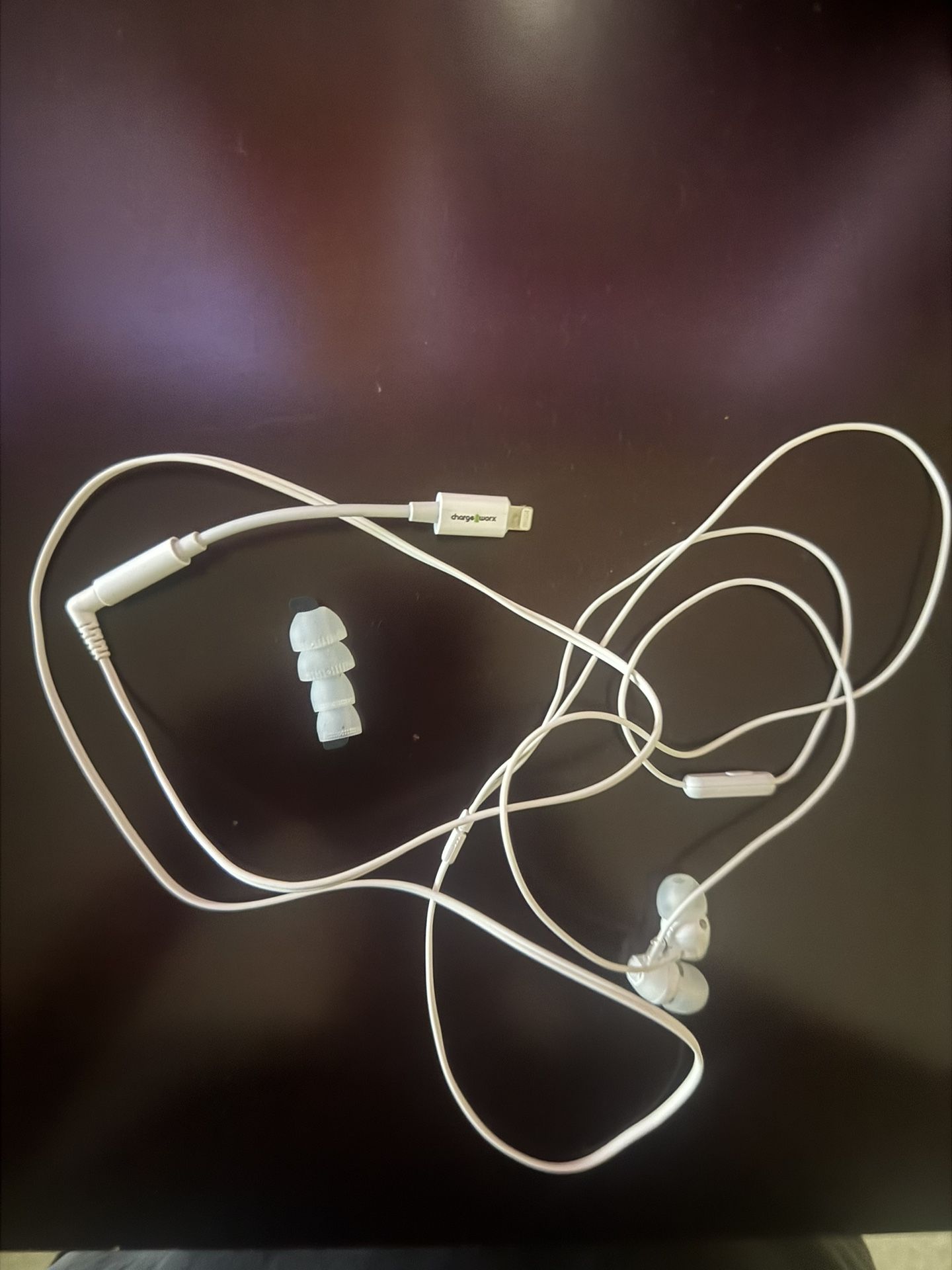 2024 ChargeWorx Lightning Earphones for iPhone - New with Mic & Remote