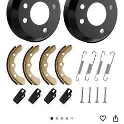 Golf Cart Brake Drum/Hub and Brake Shoes Spring Kit Fits Club Car DS 1981-1994 4263,1011137 10114630