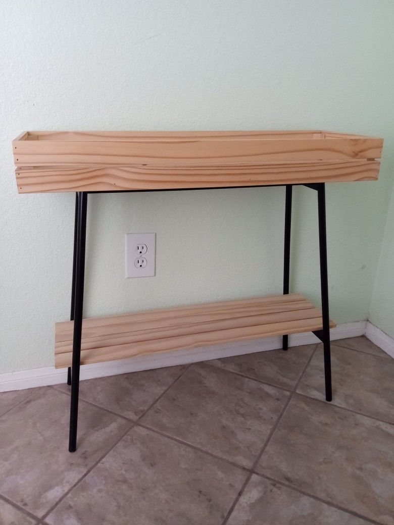 Ikea Vaniljstang Plant Stand Pine Wood Planter