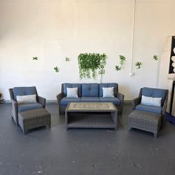 FREE DELIVERY Sunbrella Outdoor Patio Set — Sofa, 2 Chairs & Table