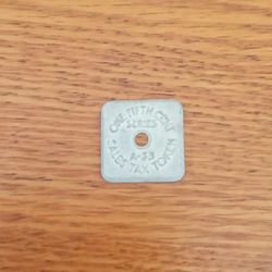 Vintage Colorado Sales Tax Token One Fifth Cent (1/5) Square