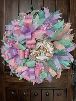 Pastel Gingerbread Wreath