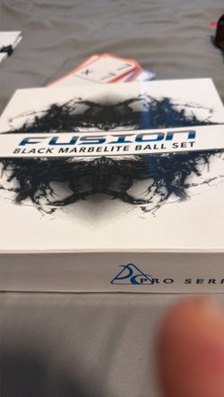 Black fushion marbelite pool ball set