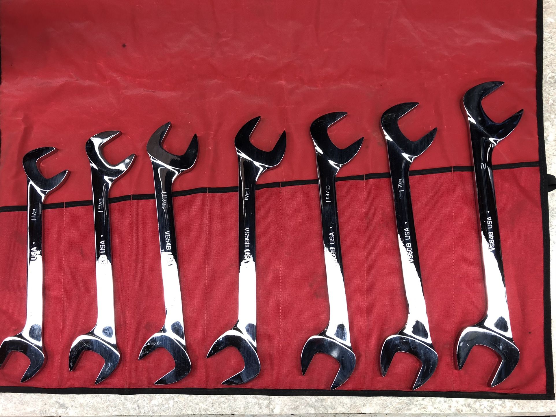 Snap-On VS828A 7-PC Large Open Ended Wrenches 🔧 (70487003)