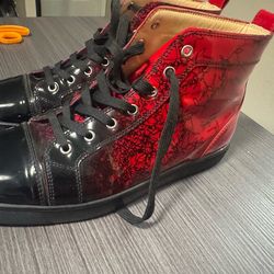 Christian Louboutin Men’s Louis Flat Patent Degraloubi Sneaker 44 1/2.