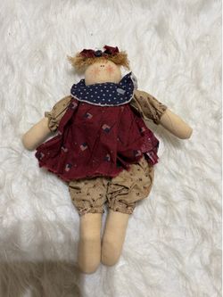 Patriotic Rag Doll - Memorial Day - 4th of July