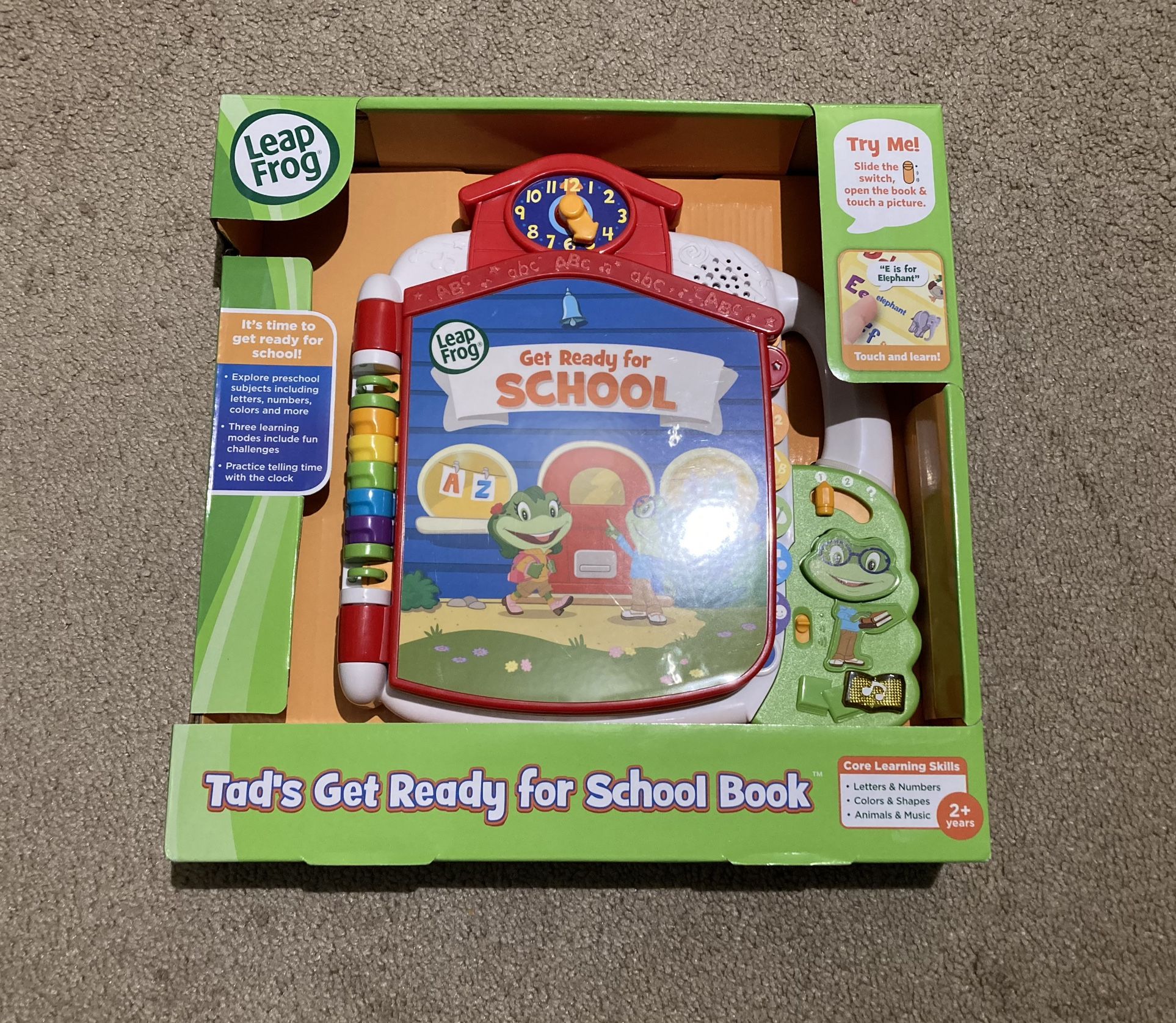 Brand New Leapfrog Tad’s Get Ready for School kids Toy Learning Book 