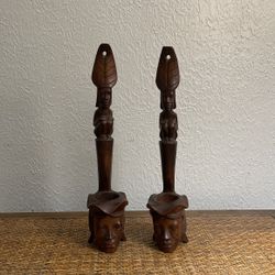 Hand Carved Candle Holders