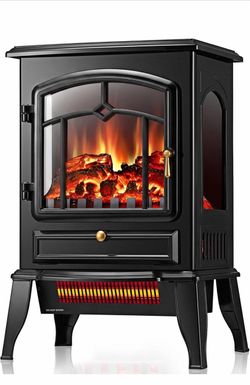 Freestanding Electric Fireplace Stove Heater