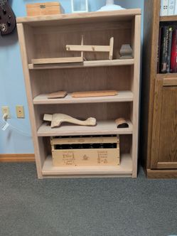 NEW Custom Solid Red Oak Bookcase (32x48x12) - Showroom Model