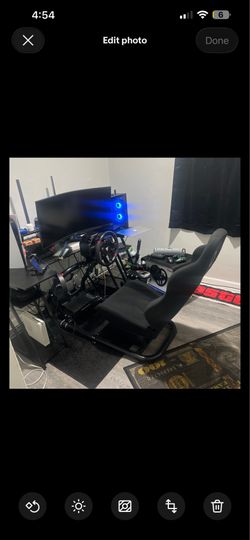 Marada Sim Racing Cockpit w/ Seat Fits Logitech G29 G923 Thrustmaster Moza Fanatec
