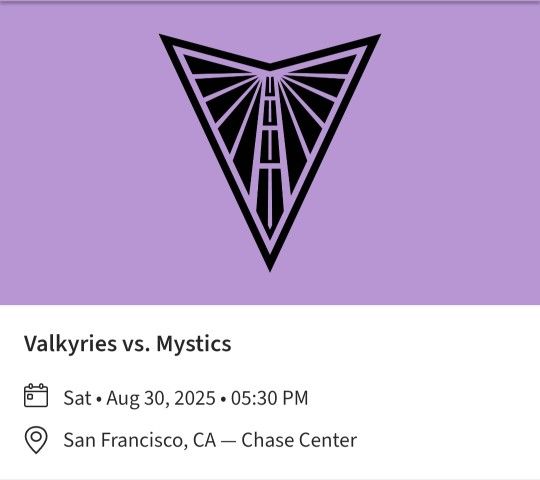 GOLDEN STATE VALKYRIES vs MYSTICS 8/30/25