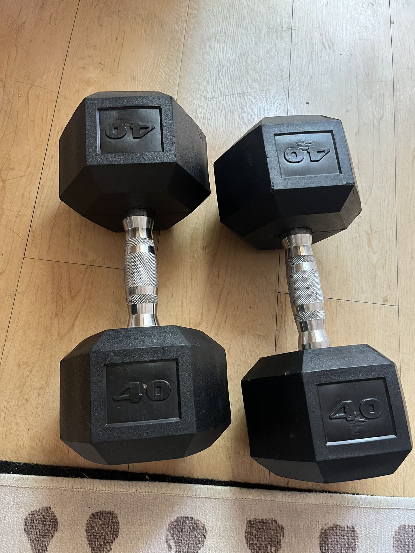 Two 40lb Dumbbells