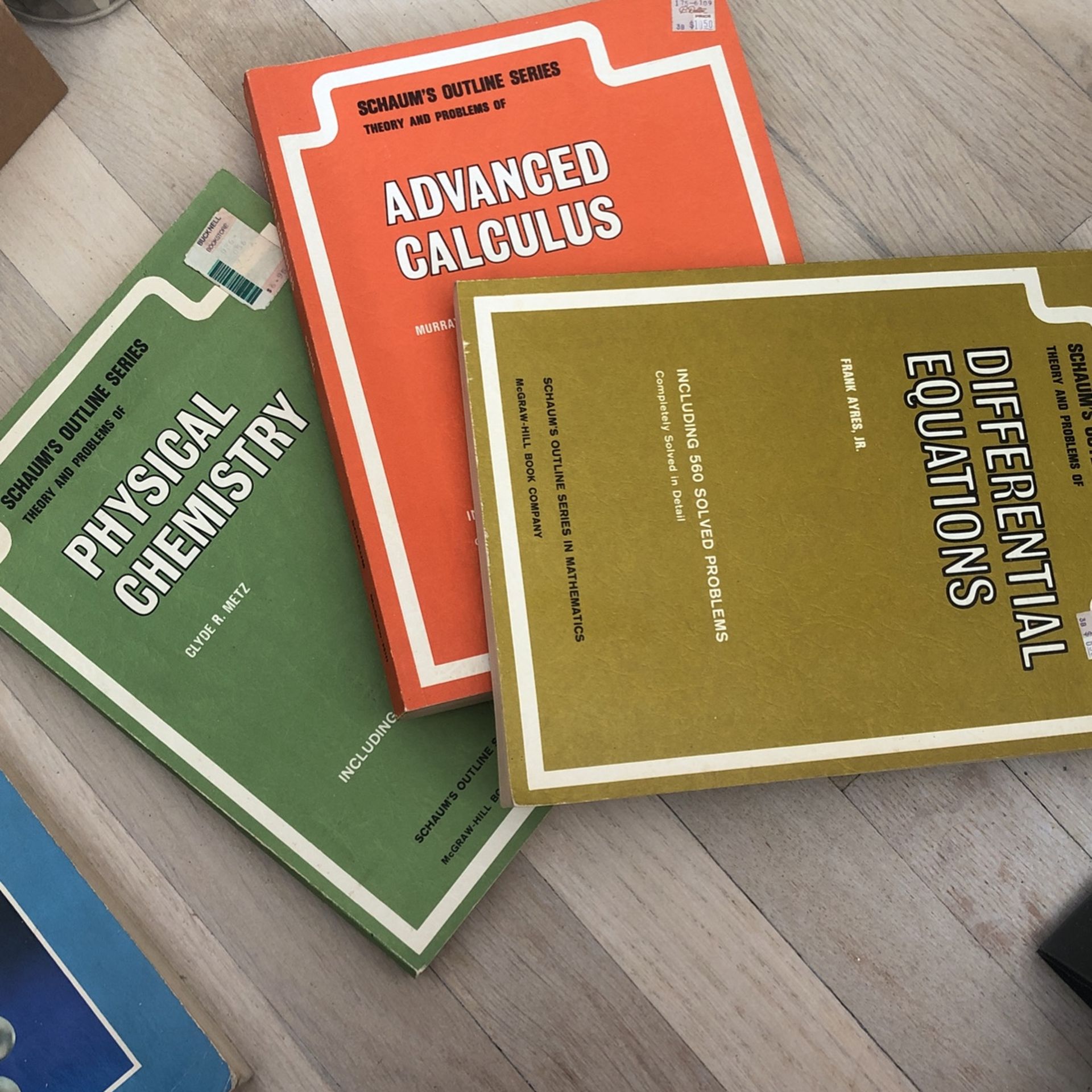 Study Guides Schaums outlines series: Physical chemistry advanced calculus and differential equations