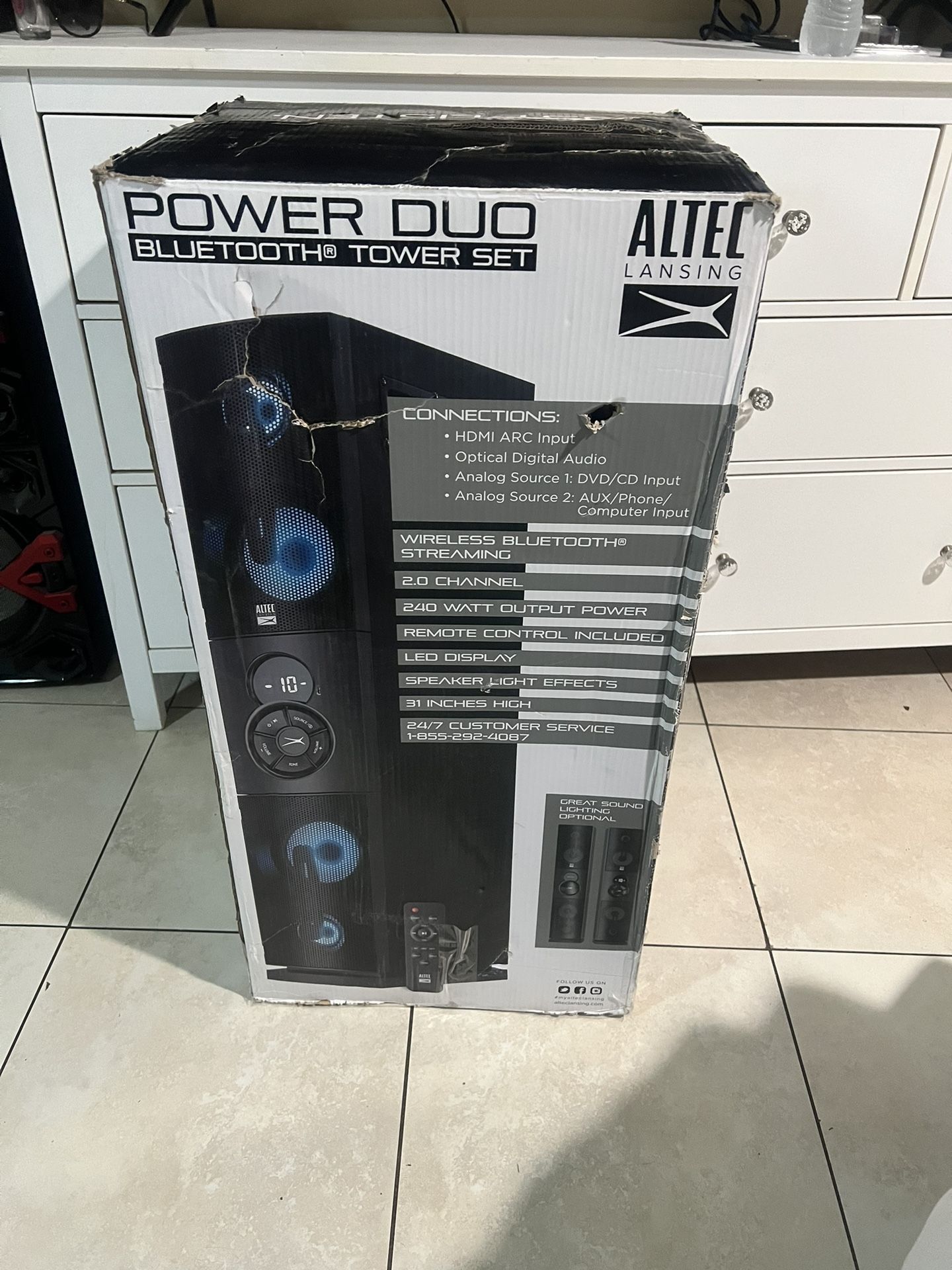 Altec Lansing Power duo Bluetooth tower set