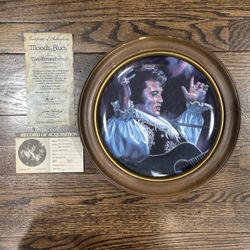 Elvis Presley Moody Blue Collectors Plate With COA 