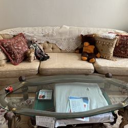 Vintage Couch And Coffee Table - Each $100