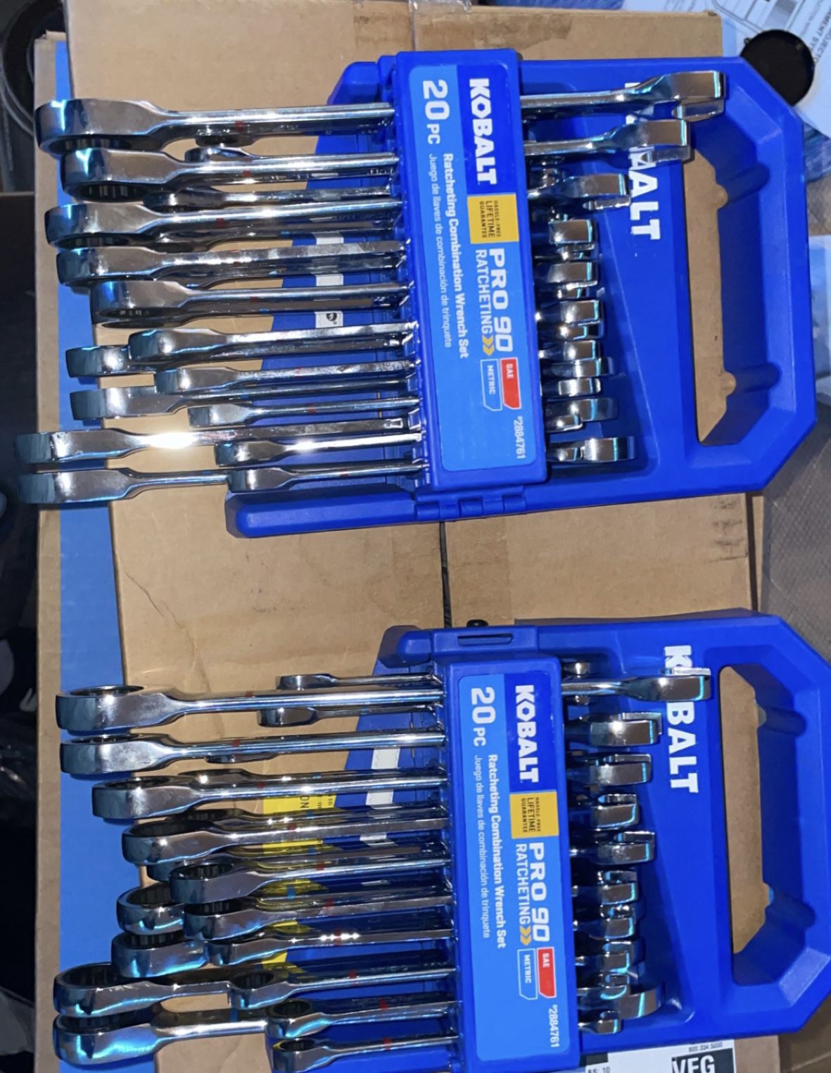 Kobalt Kobalt Pro 90 Ratcheting Sae Metric Combination Wrench Set 