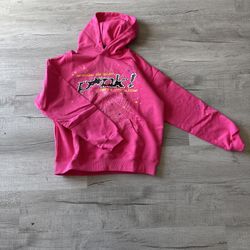 Pink spider hoodie Large 