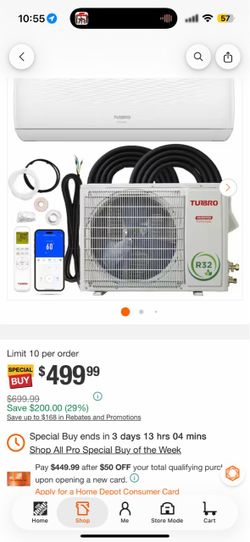 Finnmark 9,000 BTU Ductless Mini Split Inverter AC with Heat Pump, 20.5 SEER2, 115V, WiFi, R32, Pre-Charged System,AHRI