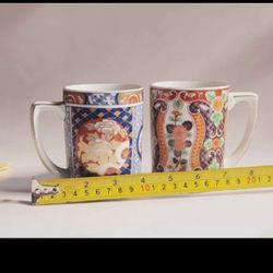 Vintage Japanese Imari & Takahashi Mugs