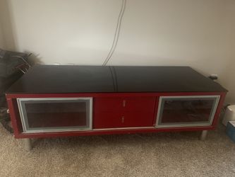 Modern Red & Black TV Stand
