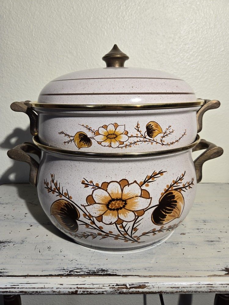 Vintage Asta German Enamel Cookware 